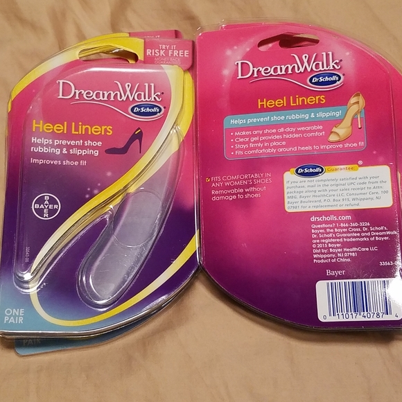 NWT! TWO (2) Sets/Pairs of Dr. Scholl's DreamWalk Gel Heel Liners! - Picture 10 of 14